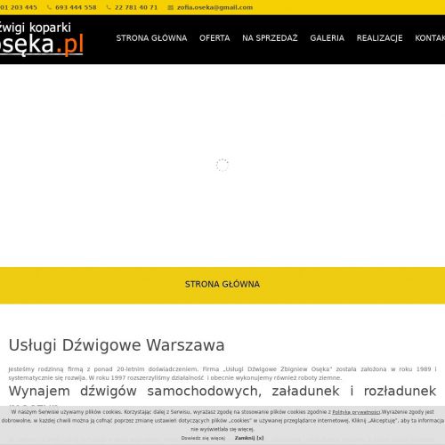 Warszawa - wypożyczalnia dźwigów