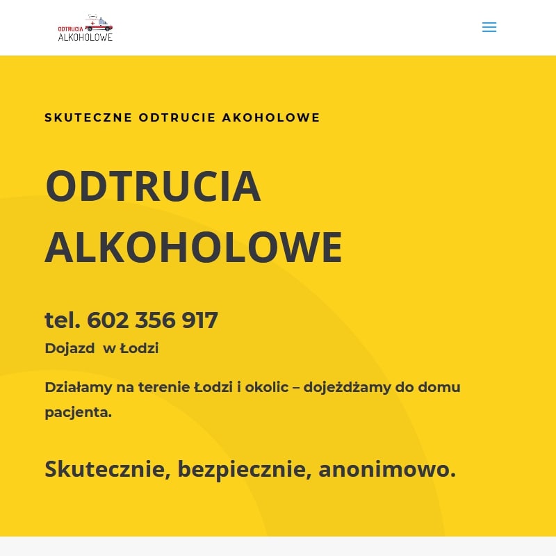 Odtruwanie alkoholowe łódź w Łodzi