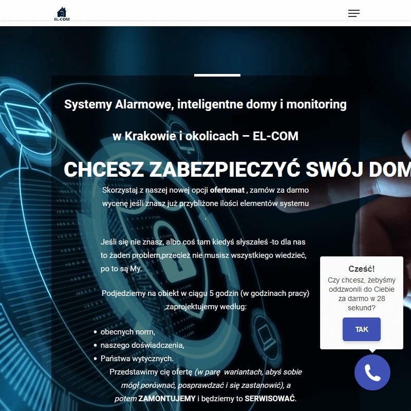 Montaż systemów alarmowych Kraków