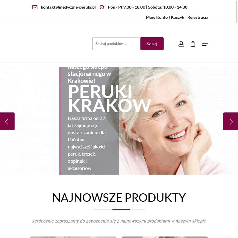 Kraków - peruka krótkie włosy