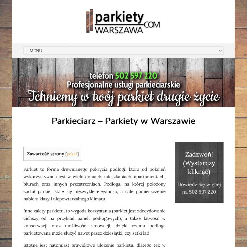 Warszawa - renowacja podłóg drewnianych