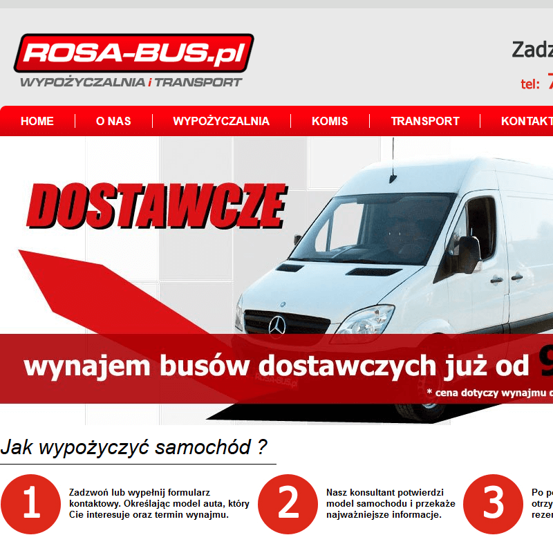 Wynajem busów dostawczych - Radom